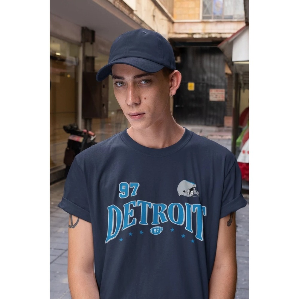 Vintage Detroit Football Crewneck Shirt T-Shirt, Retro Detroit Football Tee